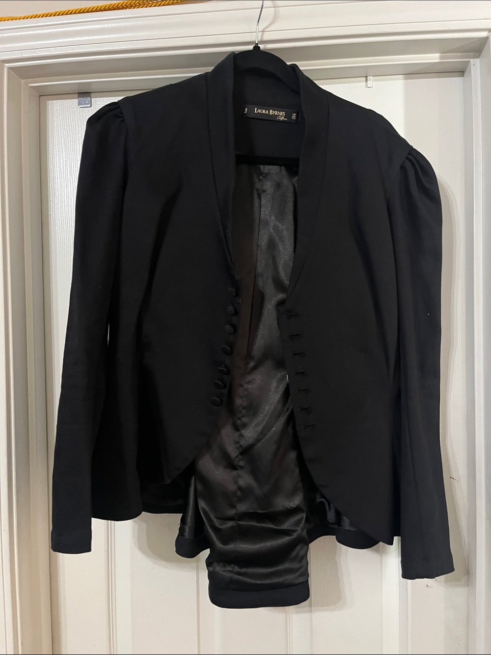 Laura Byrnes Black Women's Tailored Open-Front Blazer